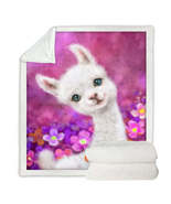 Girls Art Designs Purplish Happy Llama Throw Blanket - $1,039.74 MXN+