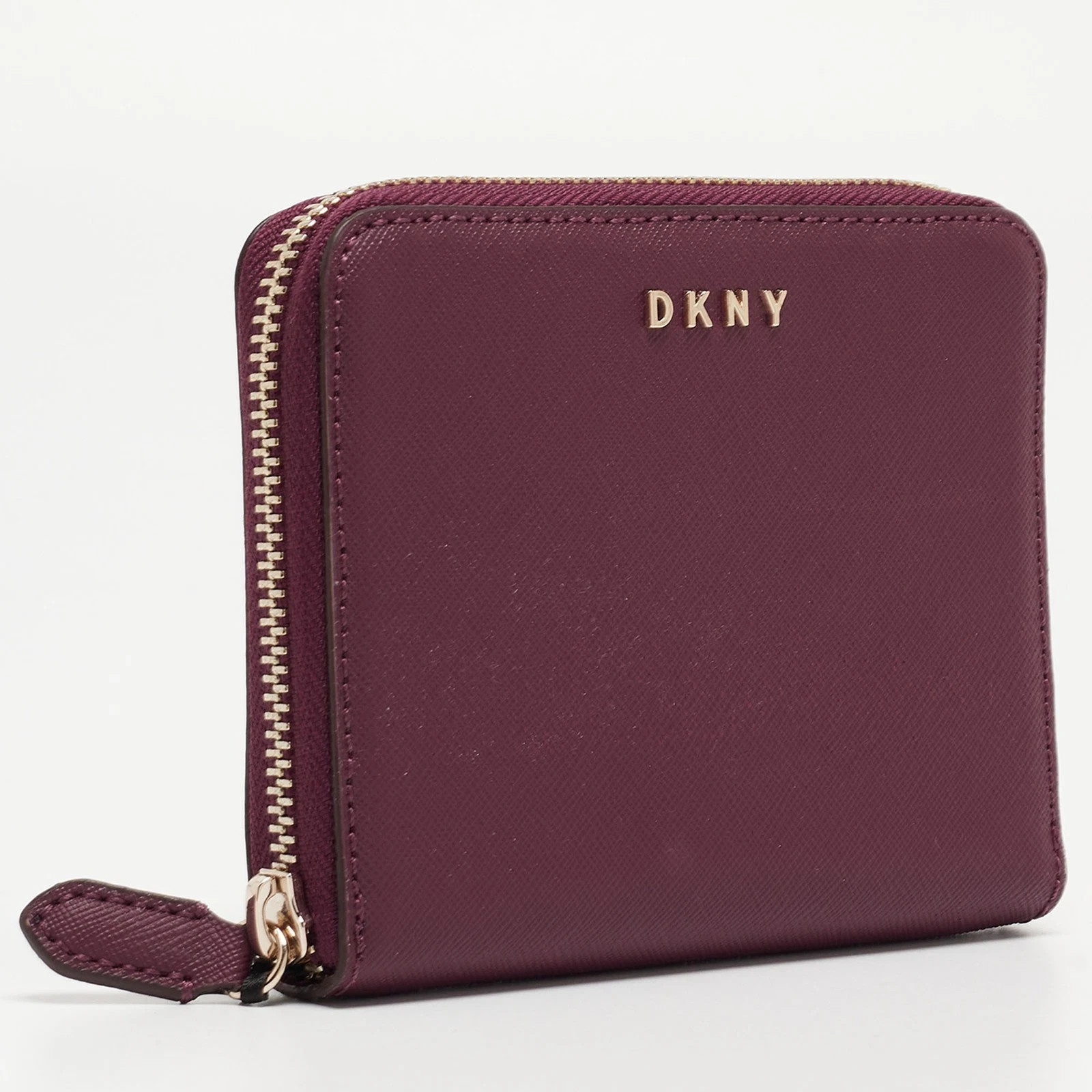 DKNY Burgundy Leather Vela Zip Around Wallet - EUC Item image 3