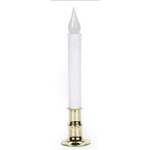 Darice LED Taper Candle with Brass Plated Base and Timer - White - 8.5 i... - $22.32