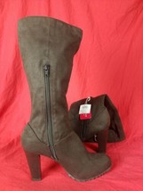 Dexter Women&#39;s Boots Brown Fabric Pull On Zip Up Buckle Size 7 New W Tags - $36.23
