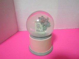 Vintage Lighted Snowglobe I Love That Your My Mom Roses Battery Operated - £15.79 GBP