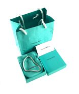 Tiffany &amp; Co. Venetian Box Link Sterling Silver ID Bar Bracelet Pouch, B... - $591.78