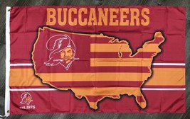 Tampa Bay Buccaneers Retro Man-Cave Flag 3x5 ft Red Sports Banner Garage... - $20.00