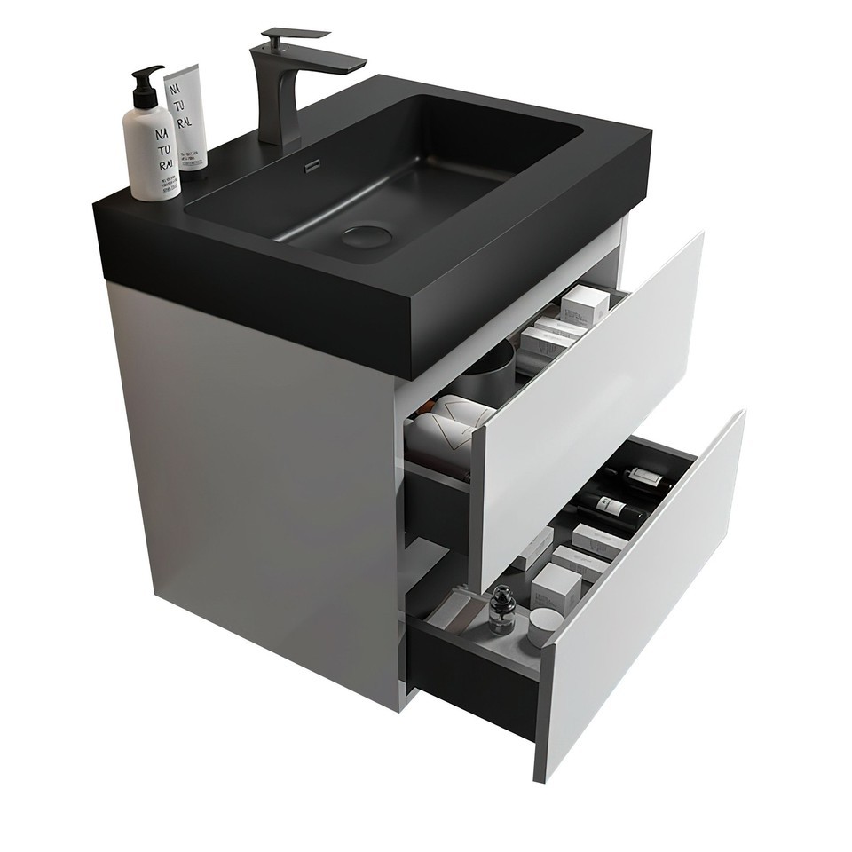 Alice 24" White Floating Bathroom Vanity Item image 5