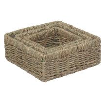 Set of 3 Square Seagrass Trays - £20.46 GBP