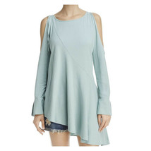 Free People Mint Rayon Clear Skies Cold Shoulder Tunic Top Sz S NWT - £35.03 GBP