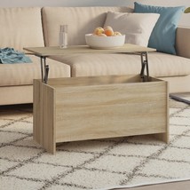 Coffee Table Sonoma Oak 102x55.5x52.5 cm Engineered Wood - £35.74 GBP