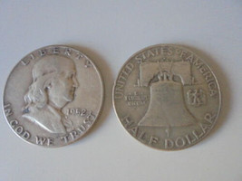 Benjamin Franklin Half Dollar Coin In Silver U.S.A. 1952 - £17.38 GBP