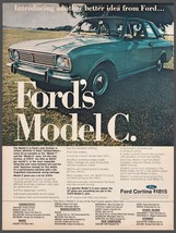 1967 Ford Cortina Model C 2 Door Vintage Print Ad Car in Field Tree Wall Art - £8.20 GBP