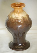 Art Pottery Vase Drip Glaze Belgium 388 Vintage - $59.39