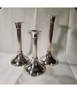 3 International Silver Company Silver Plated Candlestick Holders 6&quot; 7&quot; 8&quot; - $24.74