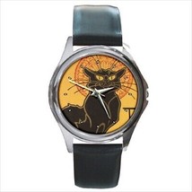 Chat Noir Black Cat Ad Art Wrist Watch Analog New - £22.88 GBP
