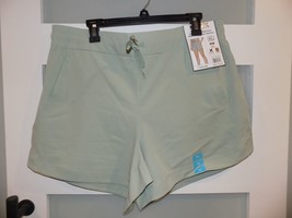 RBX Live Life Active Stretch Walk W/Pockets &amp; Side Tulip Hem Green Mist Shorts - £25.87 GBP