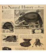 1936 Platypus Un-Natural History Popular Science Page Gus Mager Animals ... - $24.99