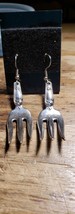 Silver Colored Fork Earrings jewelry - £16.89 GBP