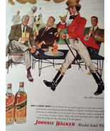 1955 Esquire Advertisement Johnnie Walker Red Black Scotch Front Cover - £8.47 GBP