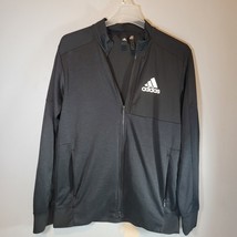 Adidas Mens Jacket Medium Black RN#88387 CA#40312 With Logo Full Zip - $19.99