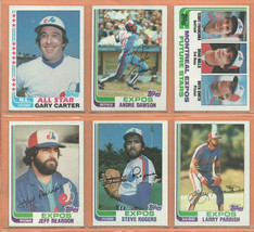 1982 Topps Montreal Expos Team Lot 21 Andre Dawson Gary Carter Terry Francona RC - £5.25 GBP