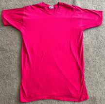 Vintage 80s le breve MERVYNS COMBED COTTON T SHIRT Pink USA MADE XL - $8.59