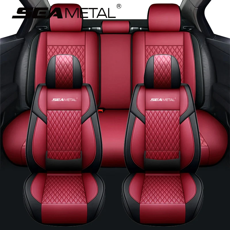 Universal Car Seat Covers PU Leather Car Seat Cushions Four Seasons Breathable - £47.30 GBP+
