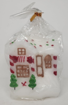 Vintage White Christmas House Candle New in Packaging 3&quot; SKU H195 - $19.99