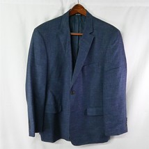 Jos A Bank 48R Blue Signature Wool Silk Linen Mint Blazer Suit Sport Coat Jacket - £39.30 GBP