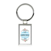 Best Government Employee Ever : Gift Keychain Christmas Cute Birthday Stripes Bl - £6.38 GBP
