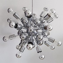 1970s Gorgeous space age chandelier Sputnik by Goffredo Reggiani in chrome with  - £1,838.51 GBP