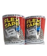 2 Pack Flex Tape Strong Rubberized Waterproof Tape CLEAR, 4" x 5FT SEALED ROLLS - $24.74