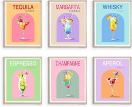 The 8X10Inchx6 Unframed Alcohol Wall Art Cocktail Bar Print Colorful Wine Glass - £23.48 GBP