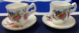 Child&#39;s Play FINE BONE Norfolk CHINA 2 Tea Cups and 2 Saucers Norwich En... - $31.30