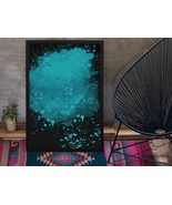 Abstract Black &amp; Blue Wall Decor Printable Digital Download Art - £4.31 GBP