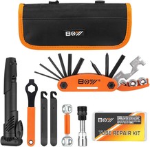 Bicycle Repair Bag &amp; Bicycle Tire Pump, Home Bike Tool Portable Patches Fixes, - £31.85 GBP