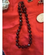 Vintage Black onyx mourning necklace  - €25,93 EUR
