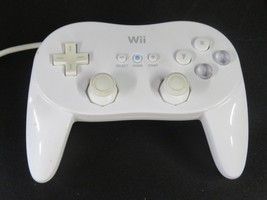 Official Nintendo Wii Pro Controller Classic White RVL-005 OEM TESTED - £11.83 GBP