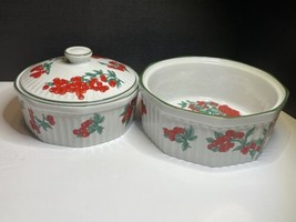 Vintage Berry Patch by New Trends Small Casserole with Lid and casserole Bowl - £33.40 GBP