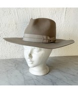 Wyeth Women&#39;s Lila Fedora Hat Brown Wool Wide Brim Ribbon Band  - One Size - $722.54 MXN