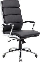 Boss Office Products CaressoftPlus Executive Chair, Traditional, Metal Chrome - £197.50 GBP