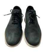 Cole Haan 2.ZEROGRAND Lined Laser Wingtip Oxford 12 Black Gray Nubuck C2... - $38.00