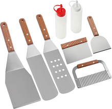 Griddle Accessories Kit Flat Top Outdoor Cooking Stainless Steel 8Pc NEW - £35.59 GBP