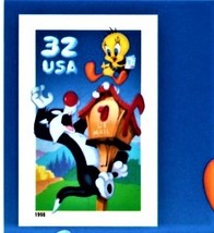 U S Stamps - Sylvester and Tweety Full Pane of Ten 32 Cent Stamps By USPS Scott - £6.49 GBP