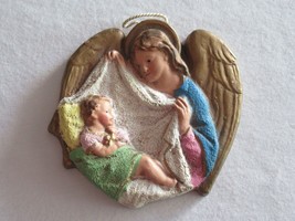 Handmade Christmas Hanging Ornament Guardian Angel Baby Child Sleeping Blanket - £7.53 GBP