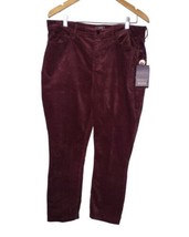 NYDJ Ami Skinny Velvet High Waist Jeans Sz 14 Burgundy Lift Tuck Technology NEW - £28.43 GBP