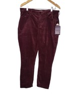NYDJ Ami Skinny Velvet High Waist Jeans Sz 14 Burgundy Lift Tuck Technol... - £22.54 GBP