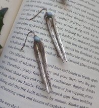 Fork tine stamped earrings from a 1950 fork - $20.00