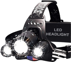 Headlamp. USB Rechargeable LED Head Lamp. Ultra Bright CREE 1080 Lumen Headlamp - $48.61