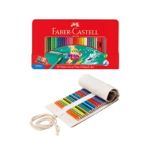 Faber-Castell 60 Watercolour Pencil Sketch Set + Color Pencil Roll Pouch - $85.90