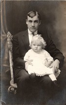 RPPC Handsome Young Man Adorable Little Blonde to Mulligan Family MN Postcard U9 - £5.55 GBP