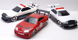 Jada Toys RC NISSAN SKYLINE GT-R R34 &quot;JAPAN POLICE&quot; + Mark 4 Supra lot 3 - $57.33
