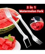 2 In 1 Watermelon Fork Slicer Multi-purpose Stainless Steel Watermelon S... - £13.58 GBP